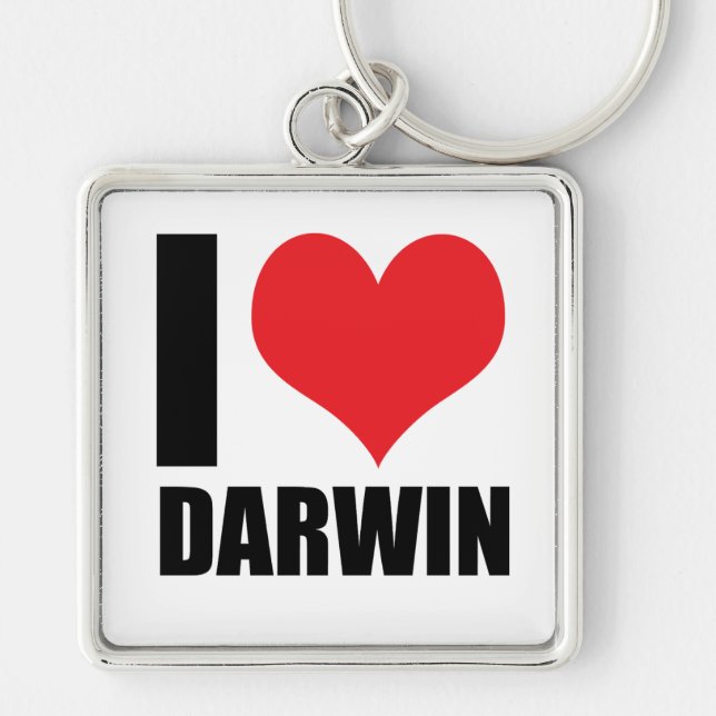 I Liebe Darwin Schlüsselanhänger (Vorne)