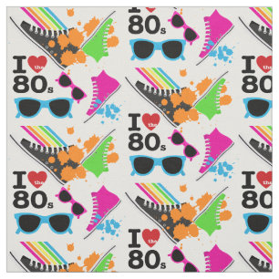 I Liebe das 80er Gewebe Stoff