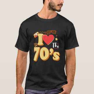 I Liebe Das Herz der 70er Jahre Coolen Retro T-Shirt