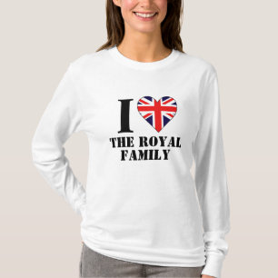 I Liebe das königliche Familien-lange Hülsen-Shi T-Shirt