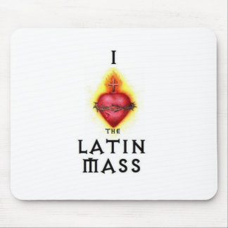 I LIEBE das lateinische heilige Massenherz von Mousepad