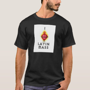 I LIEBE das lateinische heilige Massenherz von T-Shirt