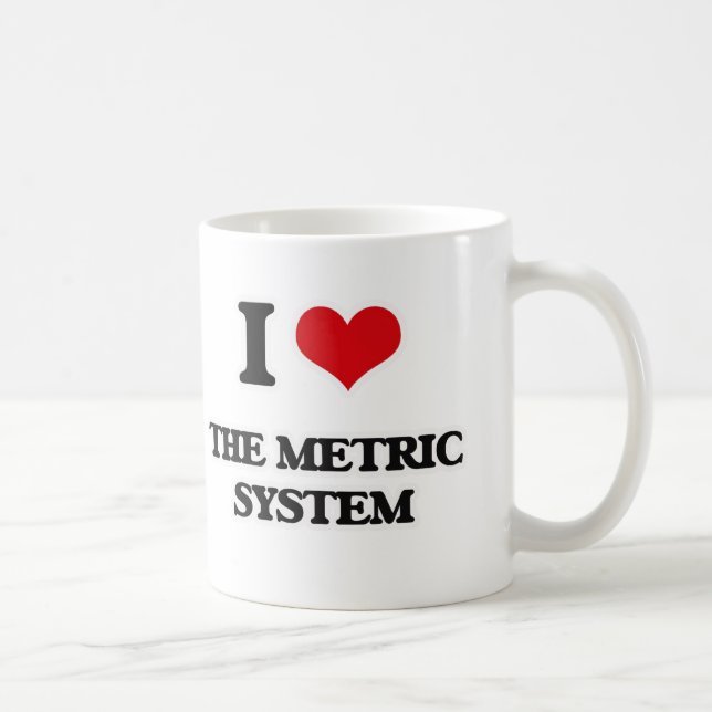 I Liebe das metrische System Kaffeetasse (Rechts)