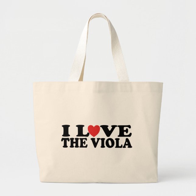 I Liebe das Viola-Geschenk Jumbo Stoffbeutel (Vorne)