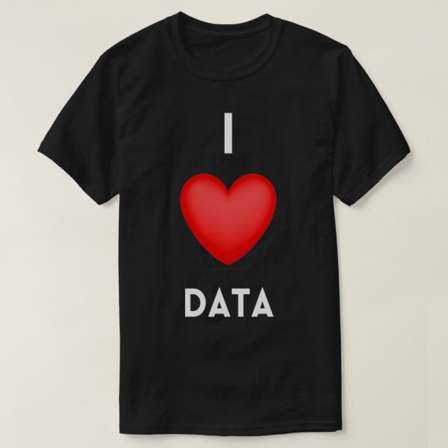 I Liebe Data Science Coding-Programmierer T-Shirt (Design vorne)