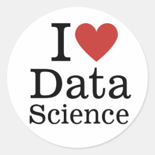 I ❤️ Liebe Data Science (für Mitarbeiter) CUSTOM Runder Aufkleber