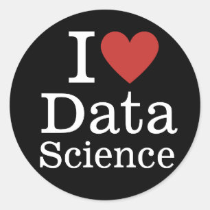 I ❤️ Liebe Data Science (für Mitarbeiter) CUSTOM Runder Aufkleber