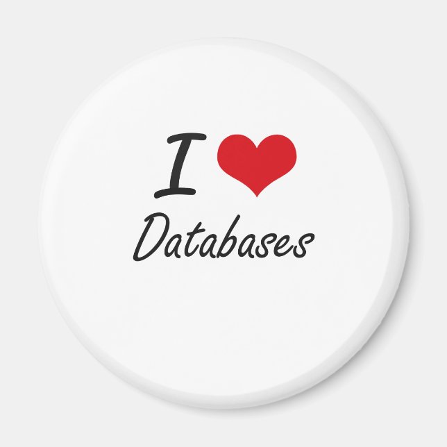 I Liebe Datenbanken Magnet (Vorne)