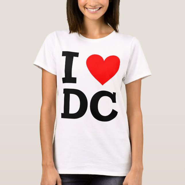 I Liebe DC-Entwurf T-Shirt (Vorderseite)