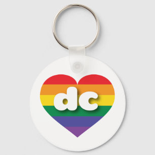 I LIEBE DC GAY PRIDE SCHLÜSSELANHÄNGER