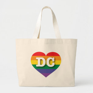 I Liebe DC Regenbogenherz Jumbo Stoffbeutel
