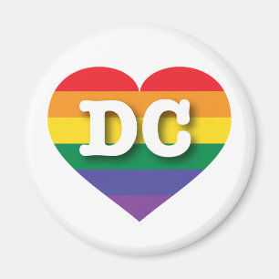 I Liebe DC Regenbogenherz Magnet