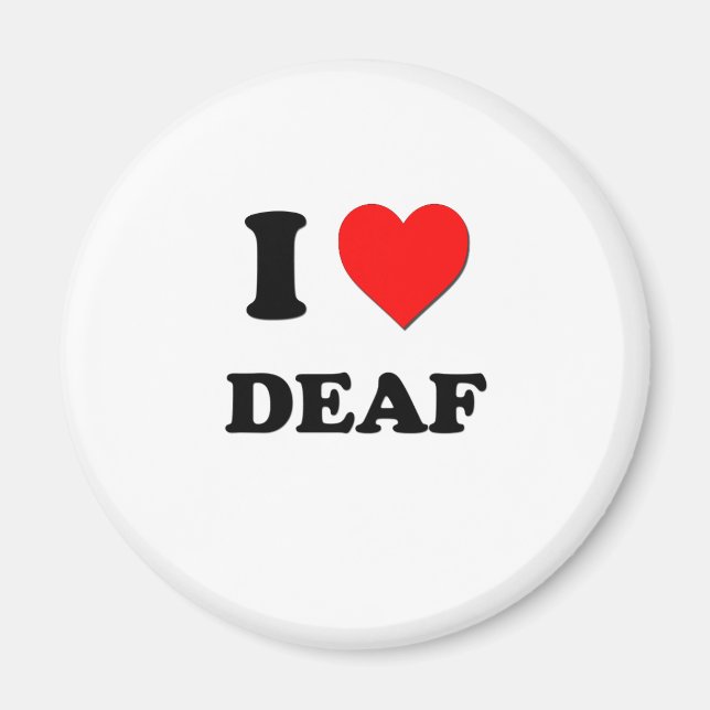 I Liebe Deaf Magnet (Vorne)