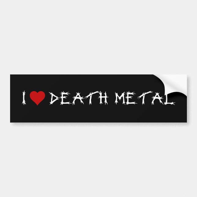 I Liebe Death Metal Autoaufkleber (Vorne)