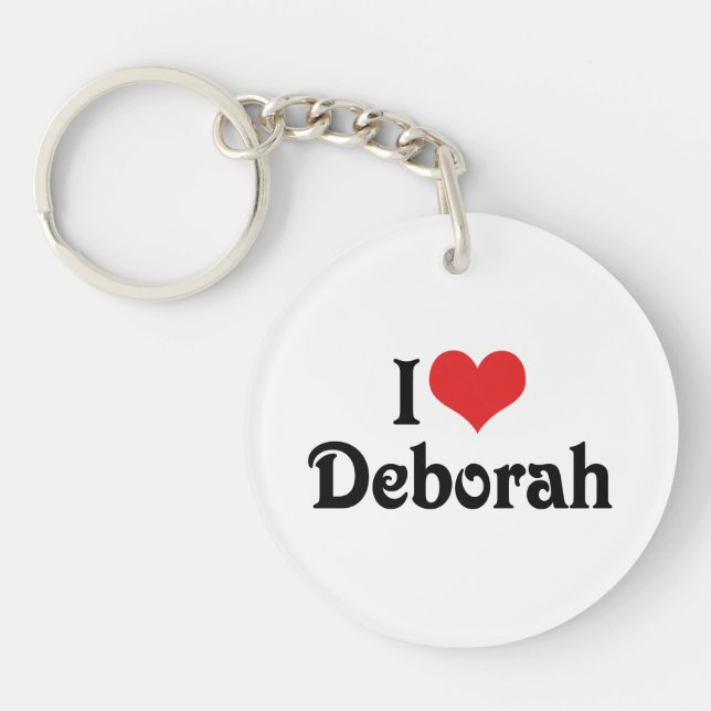 I Liebe Deborah Schlüsselanhänger (Vorderseite)