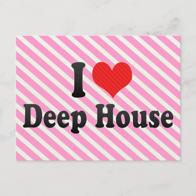 I Liebe Deep House Postkarte (Vorderseite)