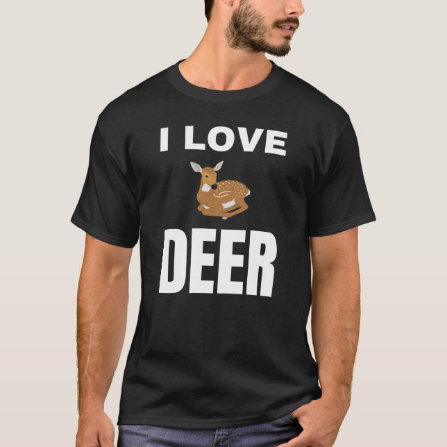 I Liebe Deer T-Shirt (Vorderseite)