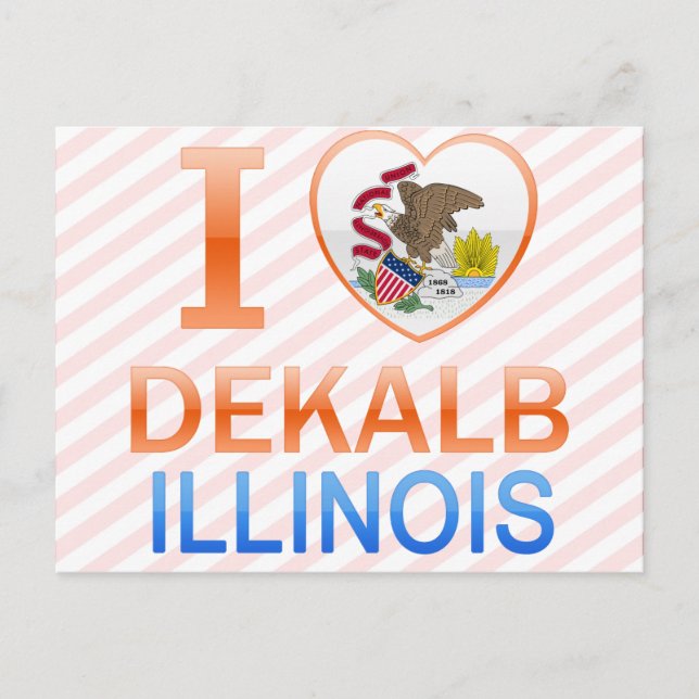 I Liebe Dekalb, IL Postkarte (Vorderseite)