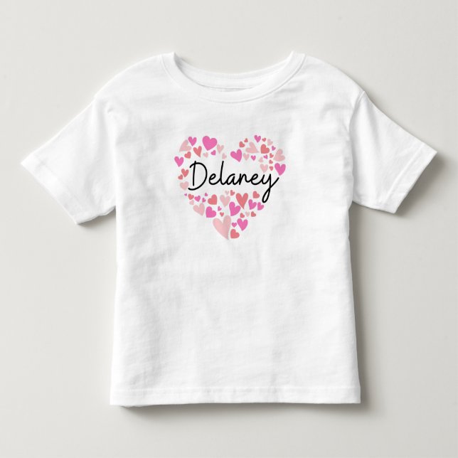 I Liebe Delaney - Herz für Delaney Kleinkind T-shirt (Vorderseite)