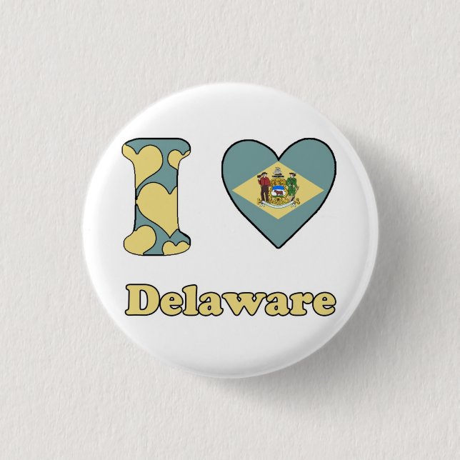 I Liebe Delaware Button (Vorderseite)