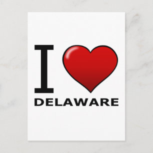 I LIEBE DELAWARE POSTKARTE