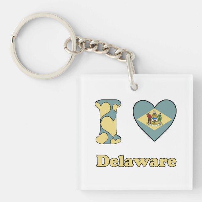 I Liebe Delaware Schlüsselanhänger (Vorderseite)