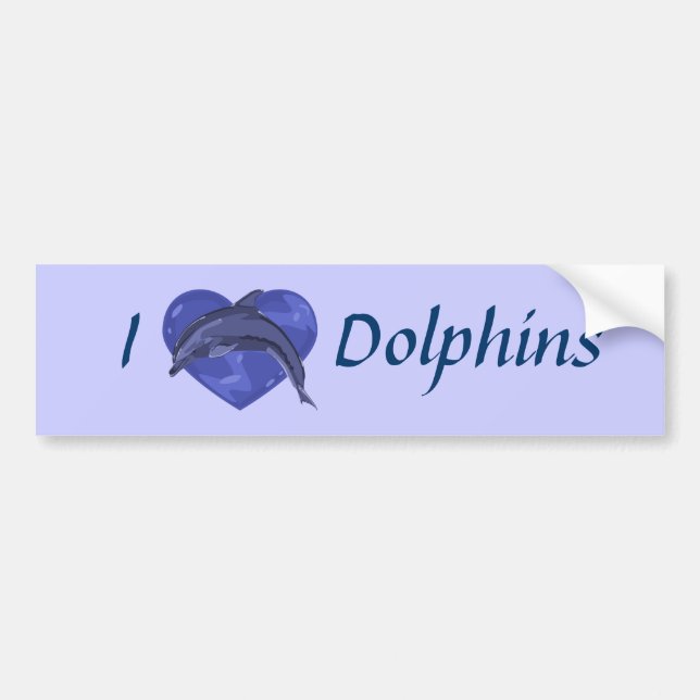 I Liebe-Delphin-Autoaufkleber Autoaufkleber (Vorne)