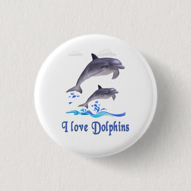 I Liebe Delphine Button (Vorderseite)