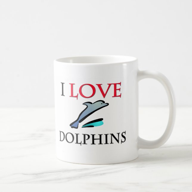 I Liebe-Delphine Kaffeetasse (Rechts)