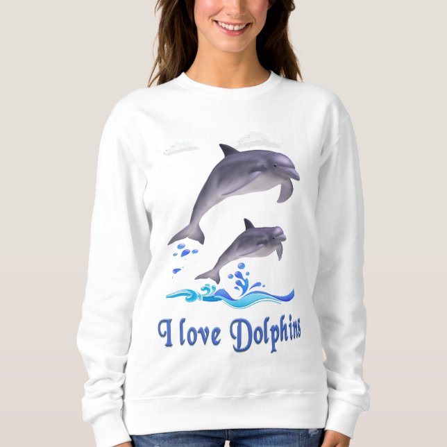 I Liebe Delphine Sweatshirt (Vorderseite)