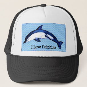 I Liebe-Delphine Truckerkappe