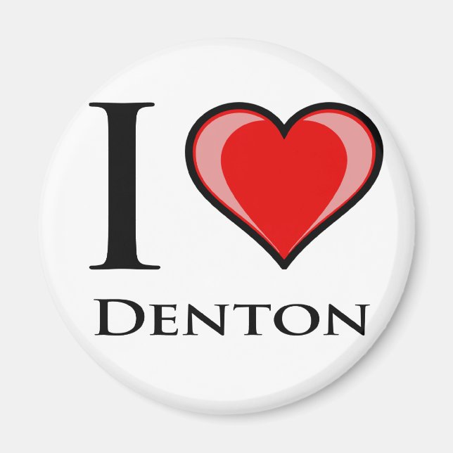 I Liebe Denton Magnet (Vorne)