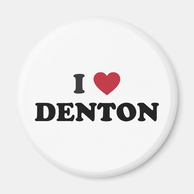 I Liebe Denton Texas Magnet (Vorne)