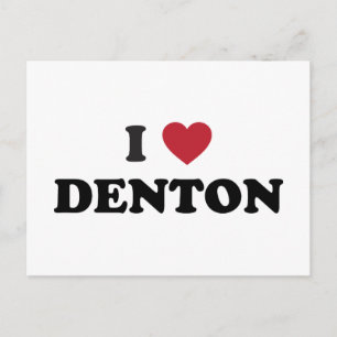 I Liebe Denton Texas Postkarte