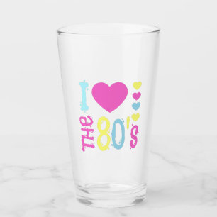 I Liebe der 80er Disco-Kostüme Glas
