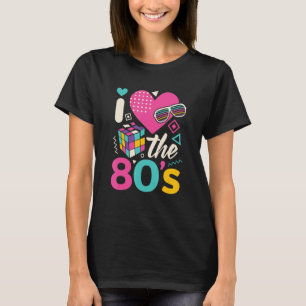 I Liebe Der 80er Vintag Shirt 1980er Party Kleidun