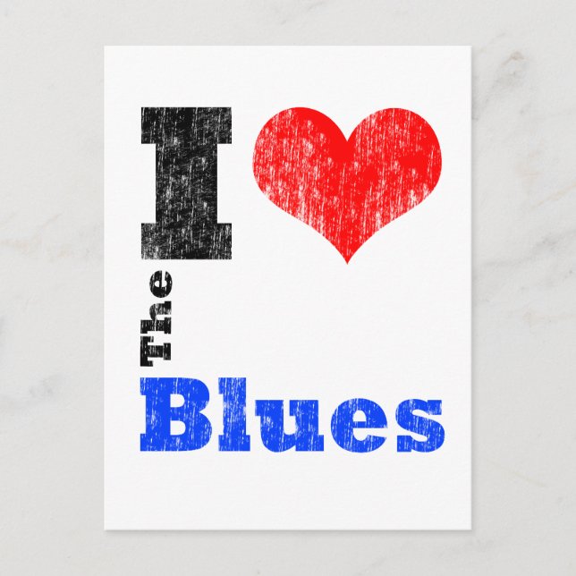 I Liebe der Blues Postkarte (Vorderseite)