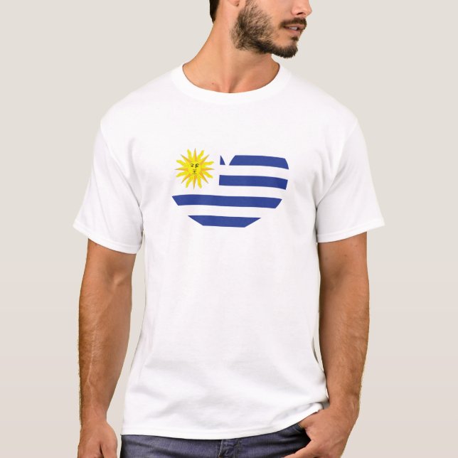 I Liebe der Flagge Uruguays T-Shirt (Vorderseite)