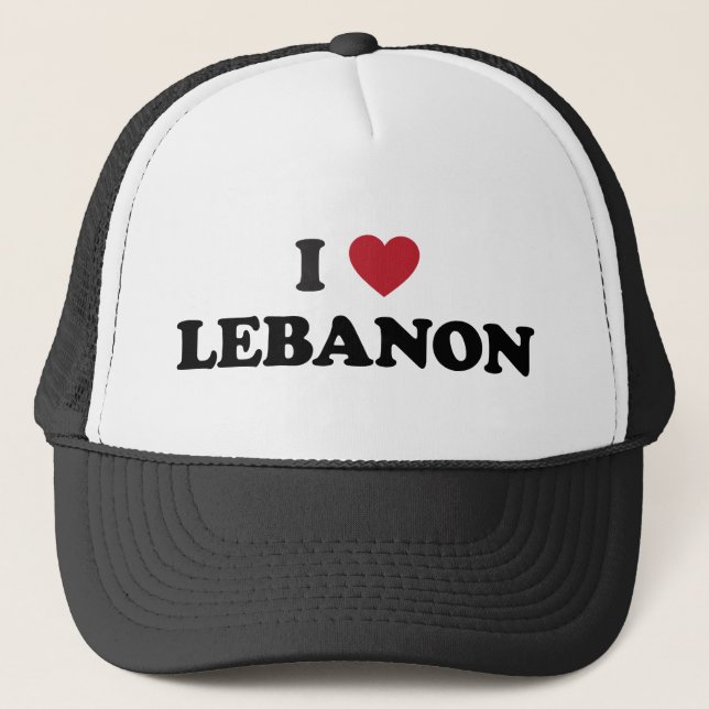 I Liebe der Libanon Truckerkappe (Vorderseite)