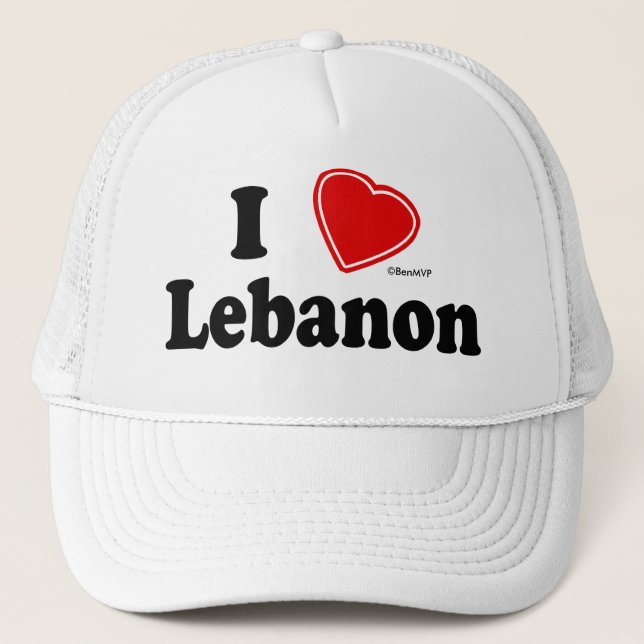I Liebe der Libanon Truckerkappe (Vorderseite)