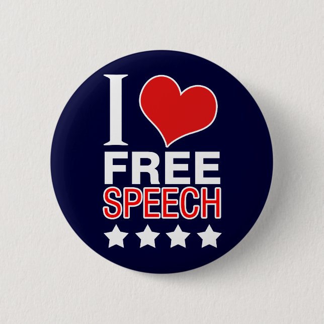 I Liebe der Redefreiheit Button (Vorderseite)