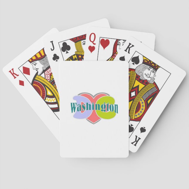 I Liebe der Stadt Washington DC Spielkarten (Rückseite)