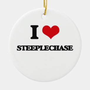 I Liebe der Steeplechase Keramikornament