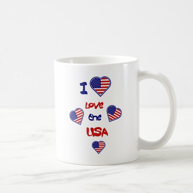 I Liebe der Tasse der amerikanischen Herzflags (Rechts)