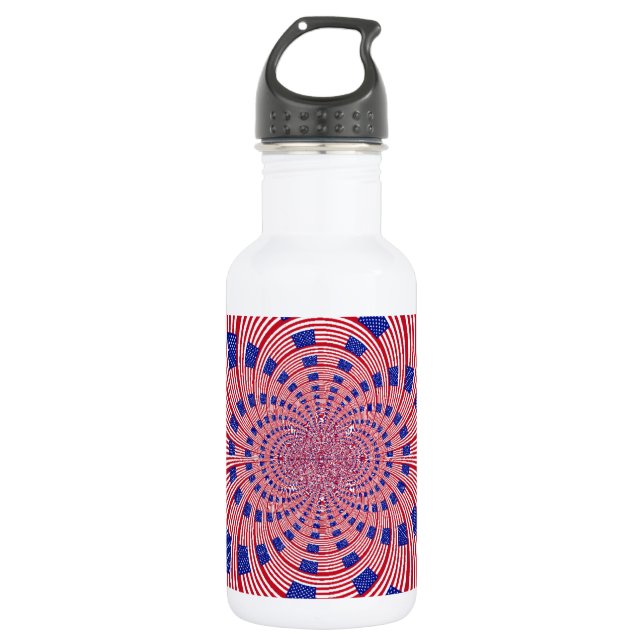 I Liebe der Vereinigten Staaten Trinkflasche (Vorderseite)