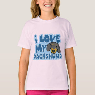I Liebe der Wecker-T-Shirt meines Dackel-Mädchens T-Shirt