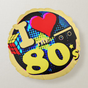 I. Liebe des 80ers Rundes Kissen