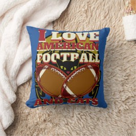 I LIEBE DES AMERIKANISCHEN FUSSBALLS UND DER KATZE KISSEN