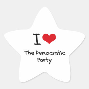 I. Liebe des demokratischen Party Stern-Aufkleber