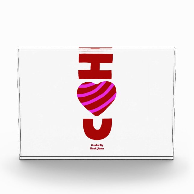 I Liebe des horizontalen Foto-Blocks Fotoblock (Vorderseite)